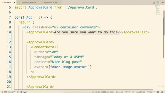 3.16 Component Reuse | Modern React with Redux [2019 Update] смотреть онлайн