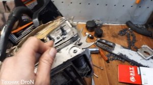 Вырвало шпильки крепления шины на бензопиле.Верное решение проблемы!