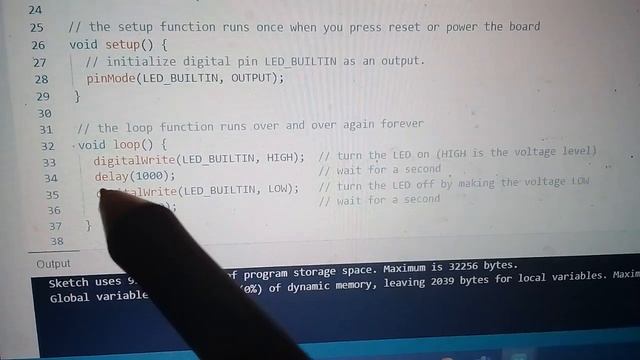Arduino LED Blink Example смотреть онлайн