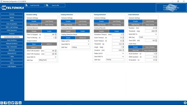 Конфигурация, настройка, прошивка ГЛОНАСС GPS трекера TELTONIKA FMB130 смотреть онлайн