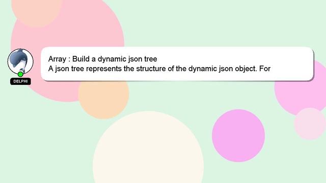 Array : Build a dynamic json tree смотреть онлайн