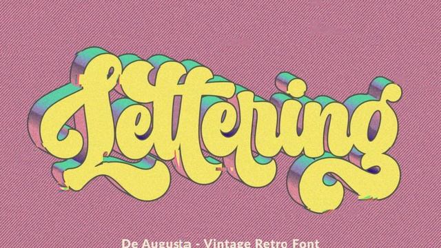 De Augusta Font | Display Font | Download Free Font | Vintage Font | Groovy Font | Retro Font смотреть онлайн