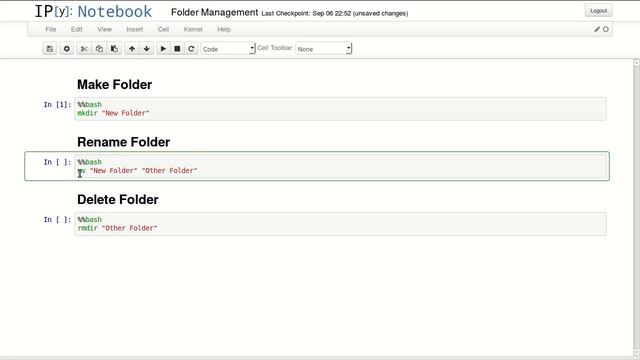 Folder Management - IPython Notebook Tips смотреть онлайн