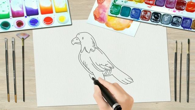 How to draw an eagle easy || draw a eagle || draw a eagle easy || смотреть онлайн