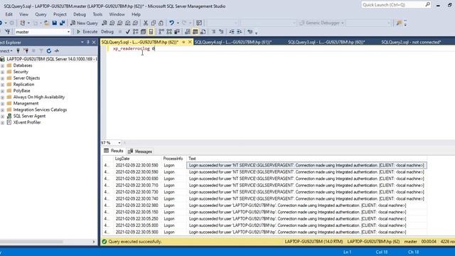 SQL Server Error Log смотреть онлайн