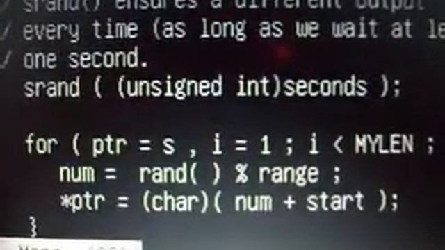 C Program generating random strings. смотреть онлайн