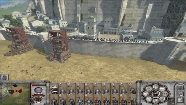 Medieval II Total War Third Age Mod Gondor Battles #001: Minas Tirith смотреть онлайн
