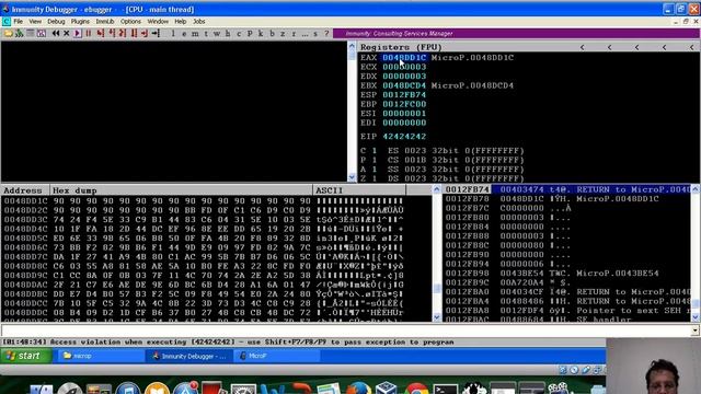 Exploiting Simple Buffer Overflows on Win32 : JMPCALL EAX Technique смотреть онлайн