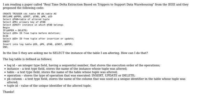 Databases: How can I SELECT an 'instance' in PostgreSQL? смотреть онлайн