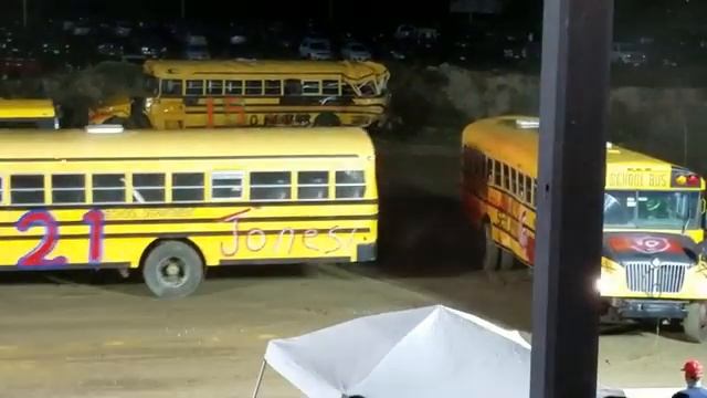 School bus Demolition derby bus flip @ Rochester Fair 9/15/18 смотреть онлайн