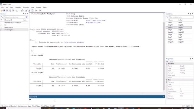 Testing for Normality using Jarque Bera Tests in STATA смотреть онлайн