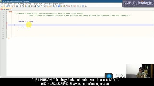 How to use continue keyword in PHP смотреть онлайн