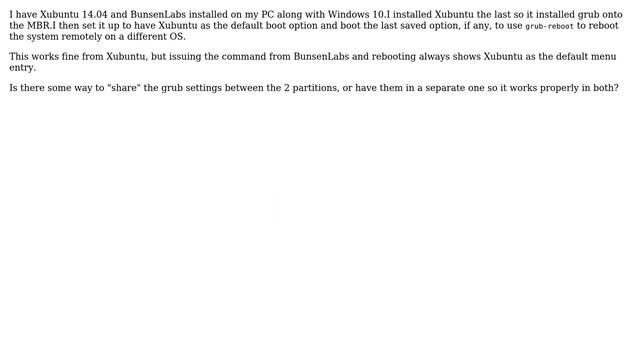 Unix & Linux: Same grub menu for two GNU/Linux distributions смотреть онлайн