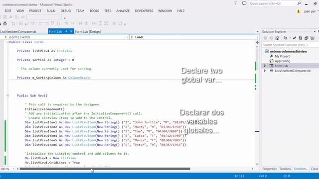 VB.NET HOW TO SORT Listview by Columns / Como ordenar las columnas del ListView смотреть онлайн
