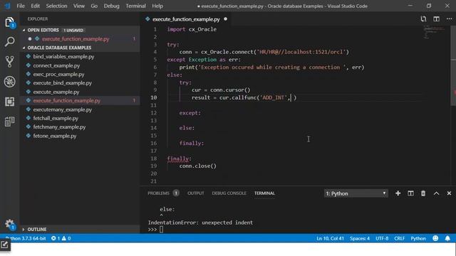 How to execute Oracle Function from Python Script | Python programming | смотреть онлайн