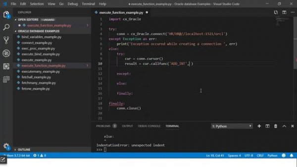 How to execute Oracle Function from Python Script | Python programming |