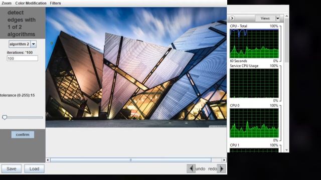 edge detection (algorithm 2) stress test w/ cpu readout смотреть онлайн