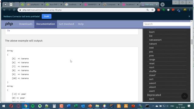 Online Kurz PHP II. Mierne Pokročilý - Ukážka - Wamp, Nástroje, Polia, Slovníky, Kľúče, Funkcie смотреть онлайн