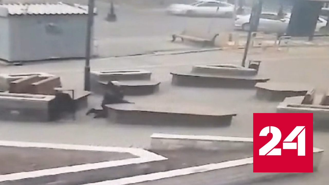 Ураганный ветер сбивает с ног людей во Владивостоке - Россия 24 смотреть онлайн