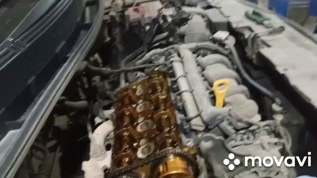 Замена цепи грм Хундай Солярис двигатель G4FC смотреть онлайн