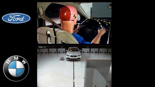Ford Mondeo mk5 ( ford fusion ) VS Bmw 5 series Crash Test смотреть онлайн
