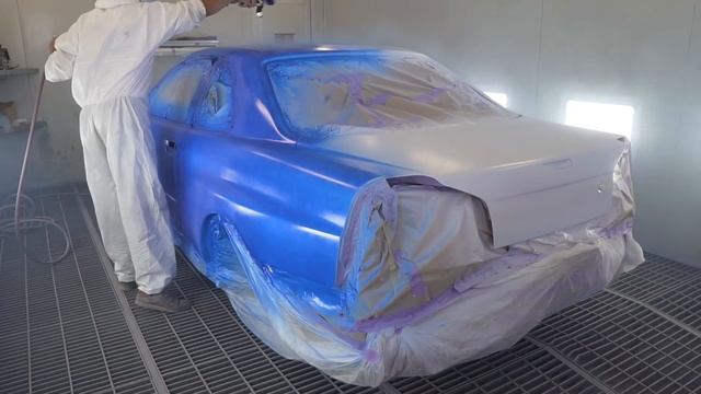 Painting WRECKED R34 Skyline BAYSIDE Blue! | Poor Man's GTR [EP12] смотреть онлайн