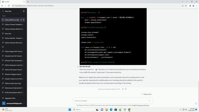 Wav file from microphone on Python смотреть онлайн
