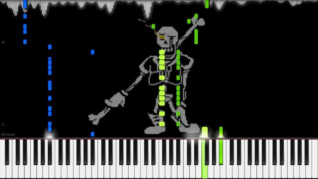 Undertale AU - DISBELIEF (Papyrus's Genocide Route Theme) | LyricWulf Piano Tutorial on Synthesia смотреть онлайн