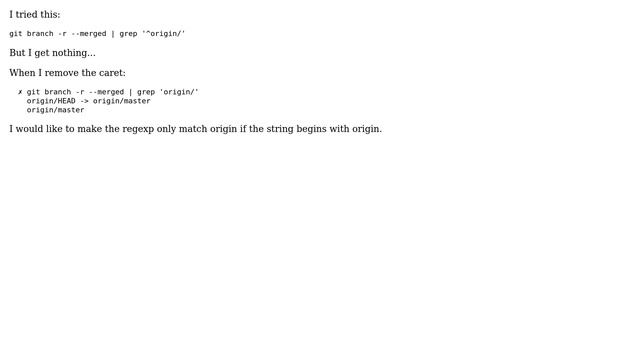 How to zsh pipe to grep to match remote branches beginning with 'orgin/'? смотреть онлайн
