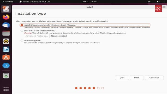 Install Ubuntu 22.04 with Windows 11 Dual Boot Step by Step in Hindi смотреть онлайн