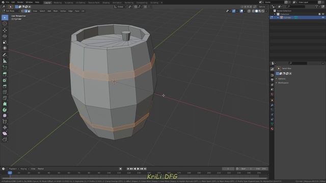 Быстрое создание Low Poly Бочки в Blender 2.92 / Уроки по Blender смотреть онлайн
