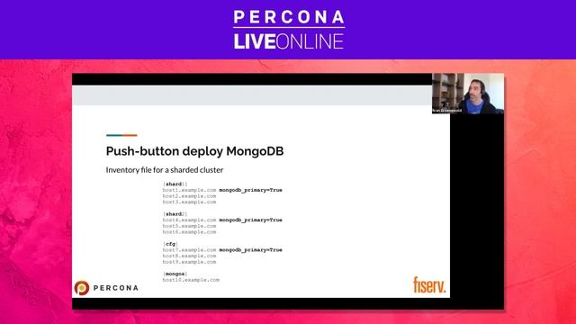 Ivan Groenewold and Kim Thomas - Push-button deploy MongoDB with Ansible - Percona Live 2021 смотреть онлайн