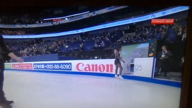 Падение фигуристки на копчик ЧМ-2017 смотреть до конца