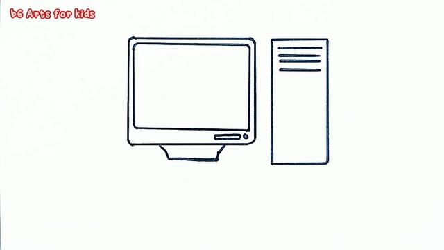 How to Draw Desktop Computer Step By Step / Computer Parts Drawing / Computer Drawing смотреть онлайн