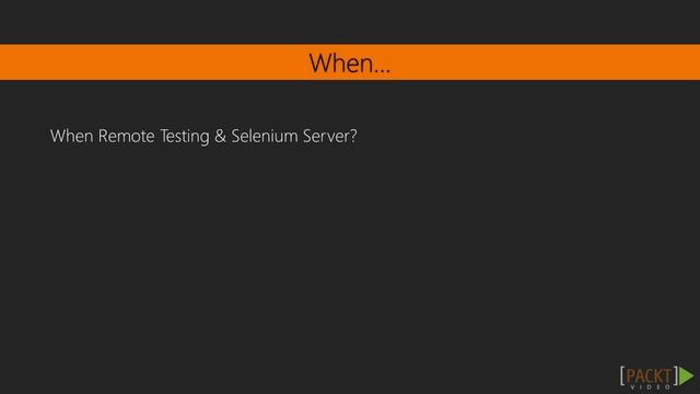 Mastering Selenium Testing Tools: Introduction to the Selenium Server | packtpub.com смотреть онлайн