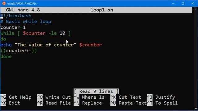 BASH While Loop смотреть онлайн