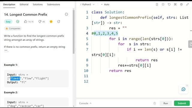 Longest Common Prefix#leetcode#viral#python#coding#hashing#arrays #viralvideo#twosum #dailychalleng смотреть онлайн