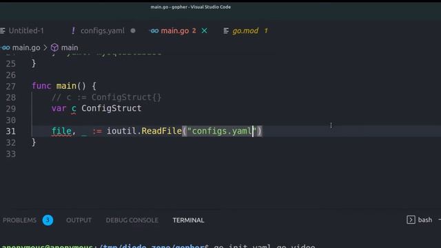 Как читать файл YAML в Go смотреть онлайн