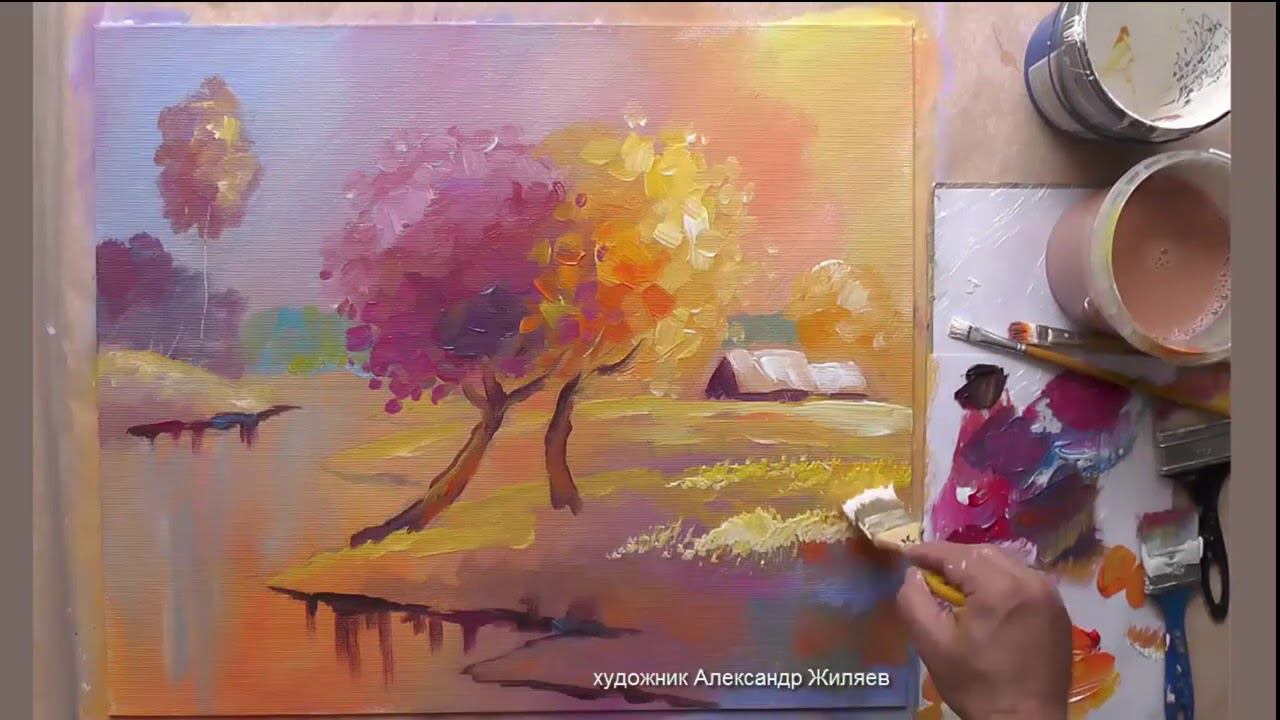 Классная картина акрилом Уроки для начинающих смотреть онлайн