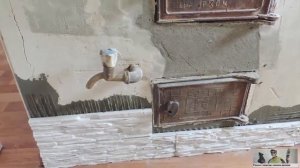 ОТДЕЛКА ПЕЧИ ГИПСОВЫМ КАМНЕМ