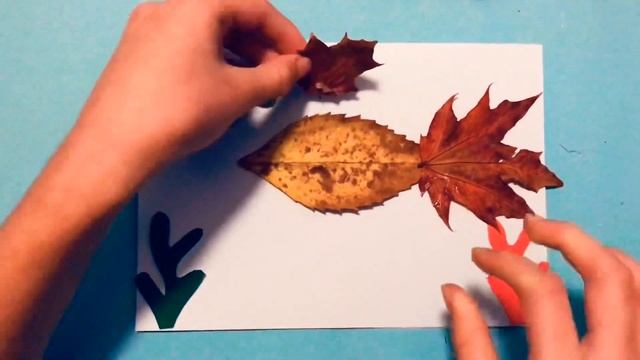 РЫБКА из СУХИХ ЛИСТЬЕВ. ОСЕННИЕ ПОДЕЛКИ Своими руками. Как сделать Diy смотреть онлайн