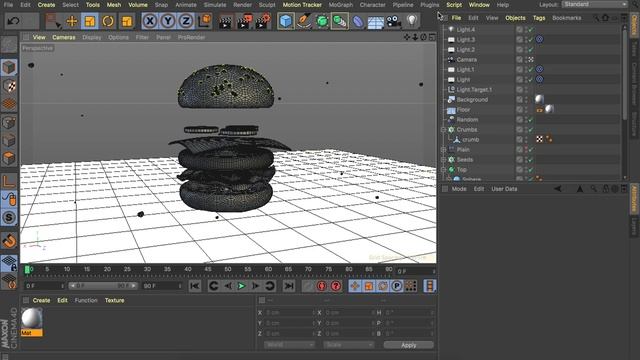 Model & Animate a Burger Reconstruction - Cinema 4D Tutorial смотреть онлайн