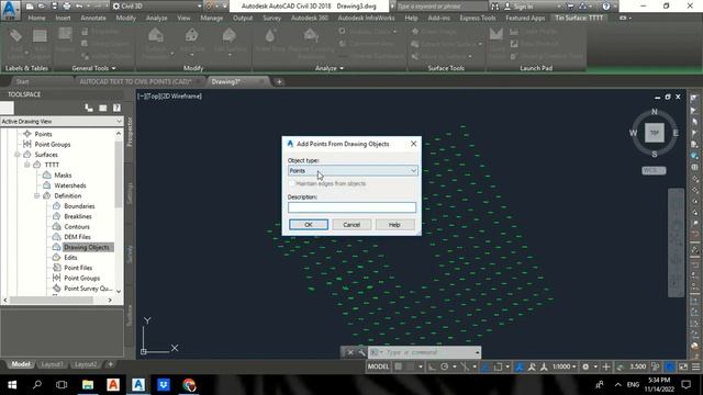 CONVERT AUTOCAD TEXT TO ELEVATIONS COGO POINTS IN CIVIL 3D смотреть онлайн