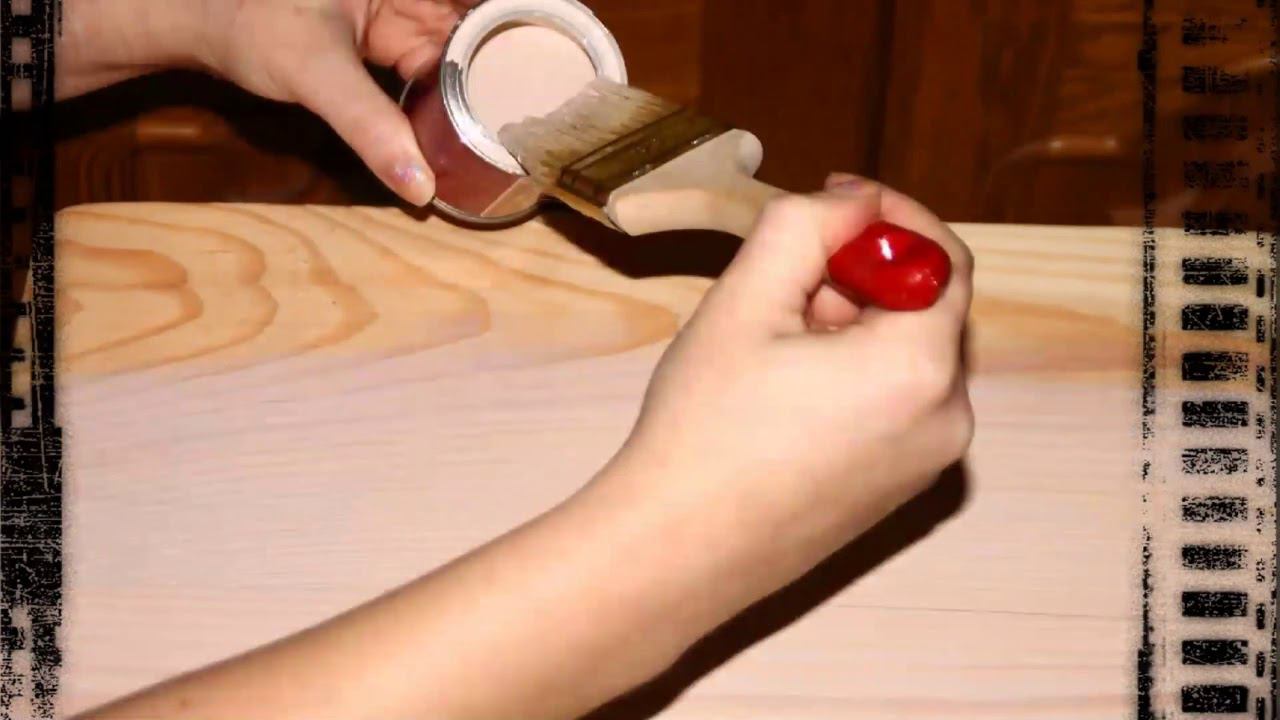 Красим табурет маслом BIOFA 2044