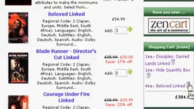 Zen Cart Ajax Add to Cart from AdvanceByDesign смотреть онлайн