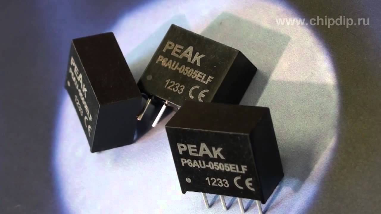 DCDC преобразователи серии P6AU  компании PEAK