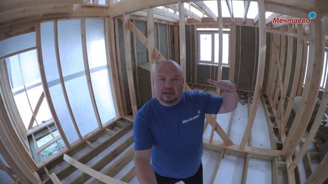 Строительство двухэтажного каркасного дома. ОБЗОР. Каркасный дом по проекту «Хантер» 169 м2. смотреть онлайн