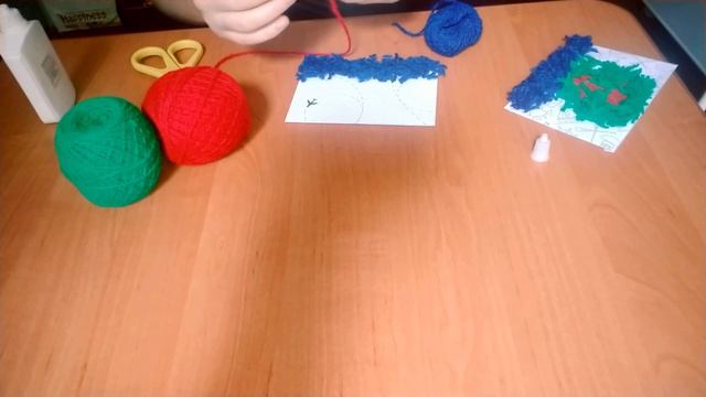 Мастер класс Аппликация из ниток смотреть онлайн