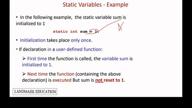 Static variables in C++ | C++ Tutorials for Beginners | Land Mark Education. смотреть онлайн