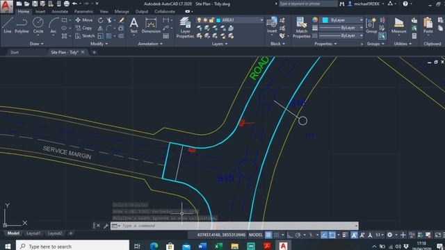 How to work out an Area in Autocad Road Area смотреть онлайн